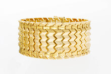 Vintage brede gouden armband 18 karaat - 19,6 mm