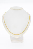 14 Karaat geelgouden geslepen Gourmetketting 61,1 cm