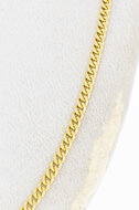 14 Karaat geelgouden geslepen Gourmetketting 61,1 cm