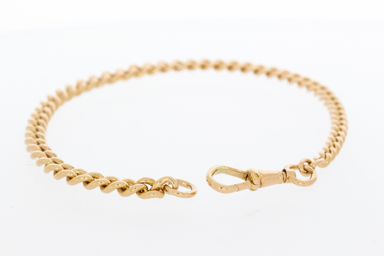 18 Karaat rose gouden Gourmet armband -