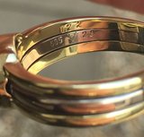 14 Karaat bicolor gouden Solitair ring gezet met Diamant