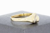 14 Karaat gouden ring gezet met briljant geslepen Zirkonia 