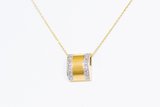 18 Karaat "Balmain" bicolor gouden Hanger gezet met Diamant