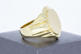 14 karaat gouden Zegelring met gematteerd zegelbed - 21 mm