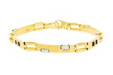 14 Karaat gouden armband met Onyx - 20 cm