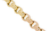 18 Karaat bicolor gouden Jasseron armband - 20 cm