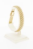 14 Karaat gouden brede gevlochten armband - 19,2 cm