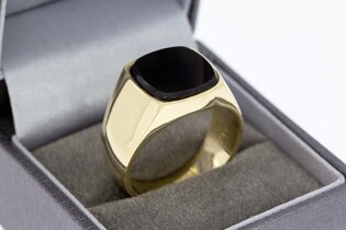 draad omwikkelde ring Onyx ring Handgemaakte ring Zwarte Onyx Knoopring Sieraden Ringen Stapelbare ringen 