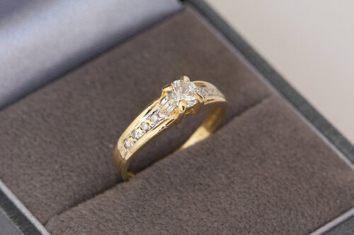 18 karaat bicolor gouden diamant ring - 15,6