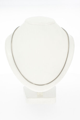 Vossenstaart ketting 18 Karaat witgoud - 42,1 cm