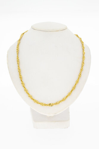 14 Karaat gouden getordeerde Gourmet ketting - 60 cm