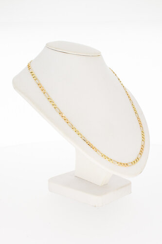 Tricolor 14 Karaat Figaro schakelketting - 46,1 cm