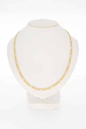 Tricolor 14 Karaat Figaro schakelketting - 46,1 cm