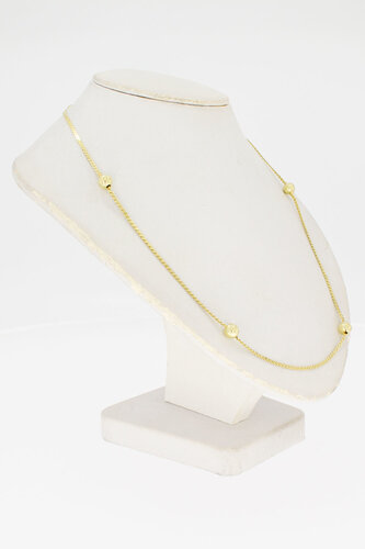 14 Karaat gouden Fantasie Collier - 38,3 cm