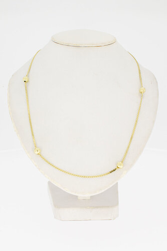 14 Karaat gouden Fantasie Collier - 38,3 cm