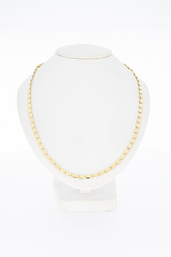 14 karaat goud rijstkorrel Collier - 45,6 cm