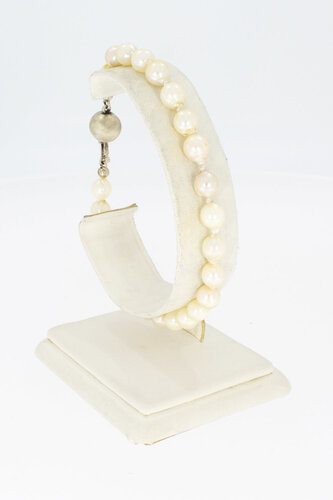 Parel armband met witgouden sluiting