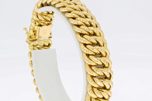 18 Karaat gevlochten armband - 19,6 cm
