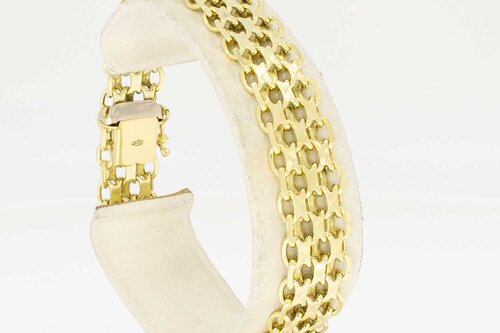 14 Karaat gouden Retro armband - 18,9 cm