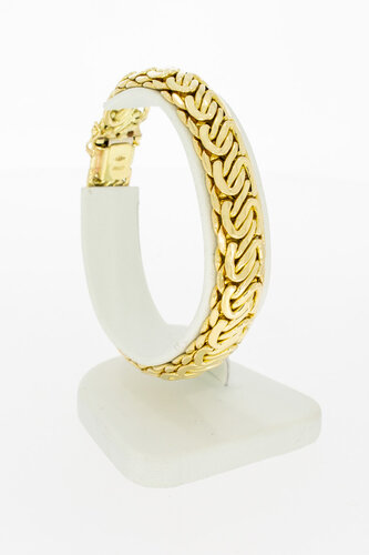 14 Karaat gouden brede armband - 18,4 cm
