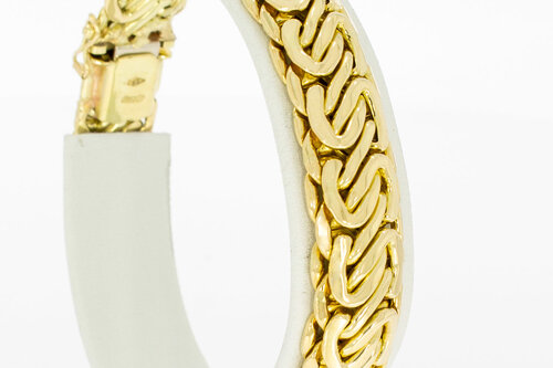 14 Karaat gouden brede armband - 18,4 cm
