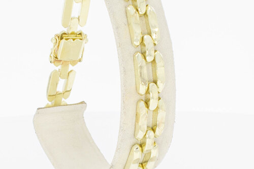14 Karaat gouden Staafjes armband - 21,5 cm