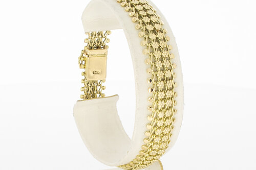 14 karaat goud dames armband - 19 cm