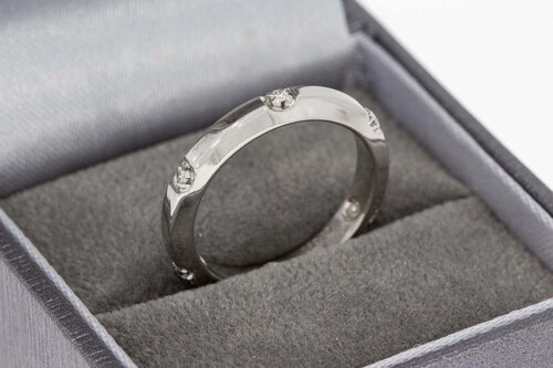 Ring met diamantjes 18 karaat - 17,2 mm