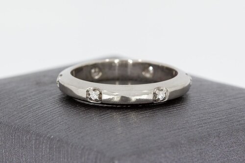 Ring met diamantjes 18 karaat - 17,2 mm