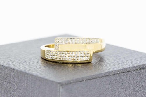 18 Karaat gouden diamantring - 18,5 mm