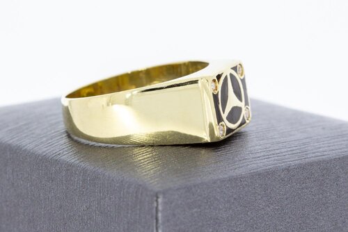 14 Karaat goud Mercedes ring - 19,4 mm