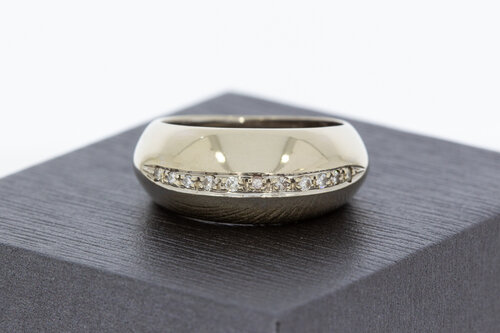 18 Karaat witgouden diamantring - 18 mm