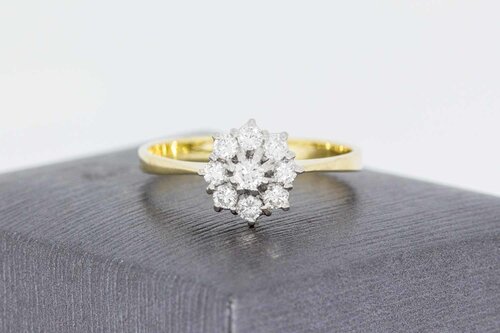 Bicolor 14 Karaat diamant ring - 19,8 mm