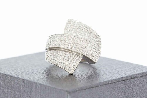 18 Karaat gouden diamant Slagring - 16,9 mm