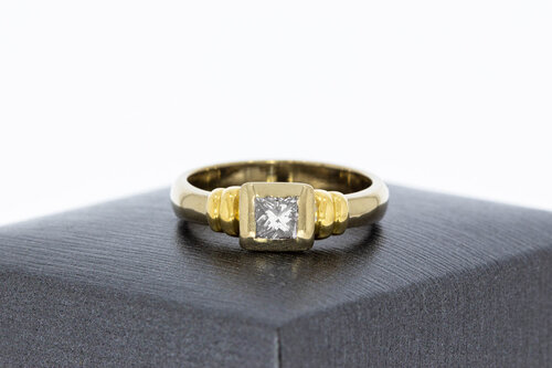 18 karaat Solitaire Diamantring - 16,9 mm