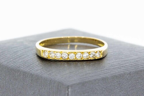 14 Karaat gouden Zirkoniaring - 17,9 mm