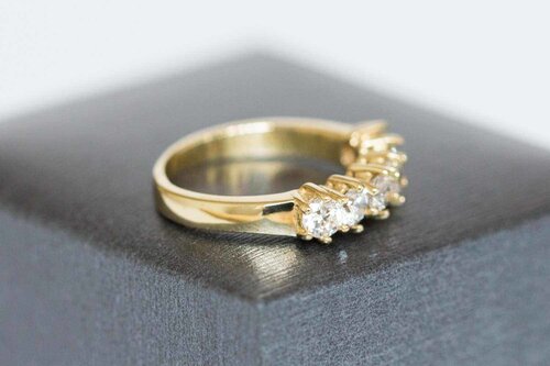 18 Karaat goud dames Topaas ring - 15,6 mm
