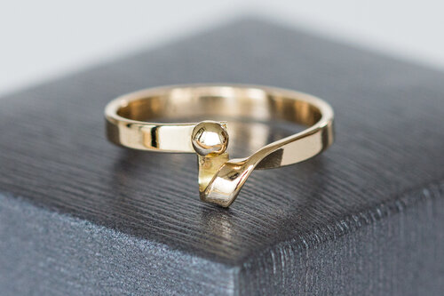 14 karaat geelgouden Dames ring - 17,7 mm
