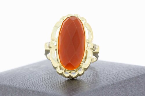 14 Karaat Carneool dames ring - 18,3 mm