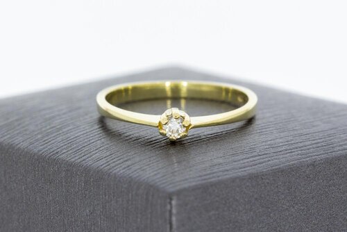 14 Karaat diamant ring dames - 17,2 mm