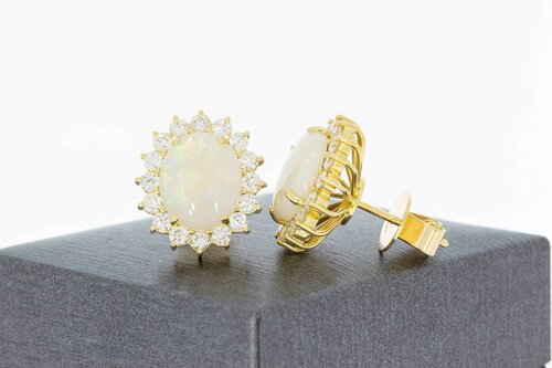 18 karaat Edelsteen oorbellen dames - 17,7 mm