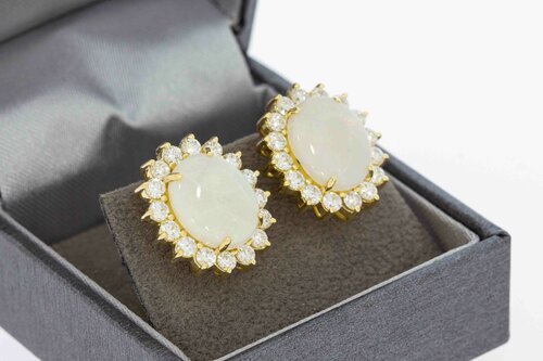 18 karaat Edelsteen oorbellen dames - 17,7 mm