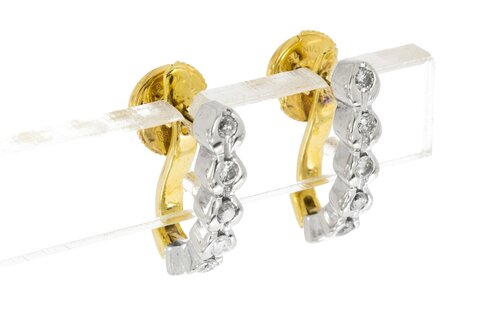 18 Karaat gouden diamant dames Oorhangers