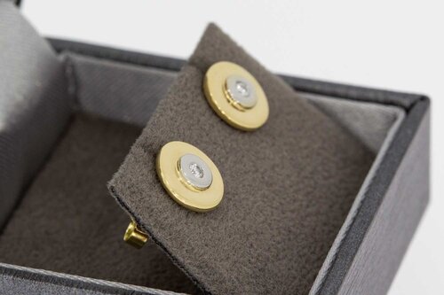 14 karaat gouden diamant oorknoppen dames