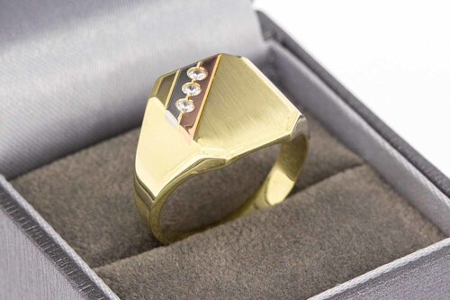 14 Karaat gouden heren Zegelring - 19,4 mm