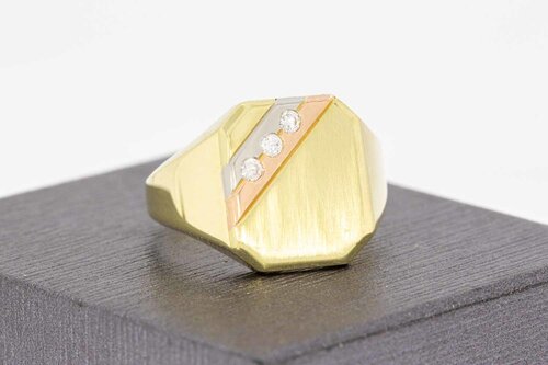 14 Karaat gouden heren Zegelring - 19,4 mm