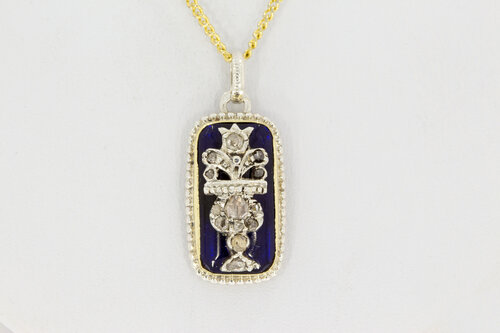 14 karaat dames hanger met diamant 