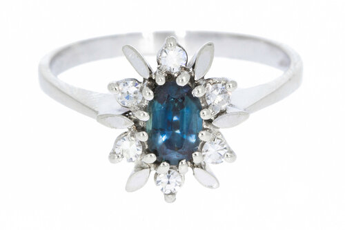 18 Karaat gouden Edelsteen ring dames - 16,5 mm