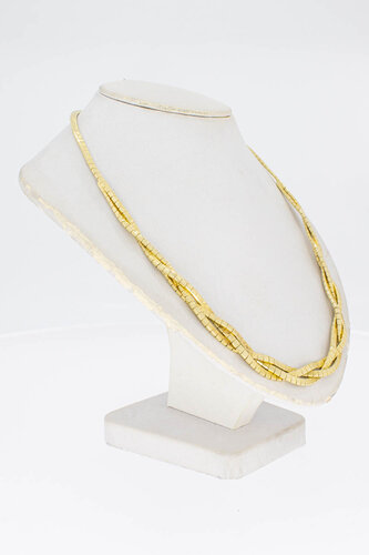 Gevlochten Omega Collier 14 karaat - 44 cm