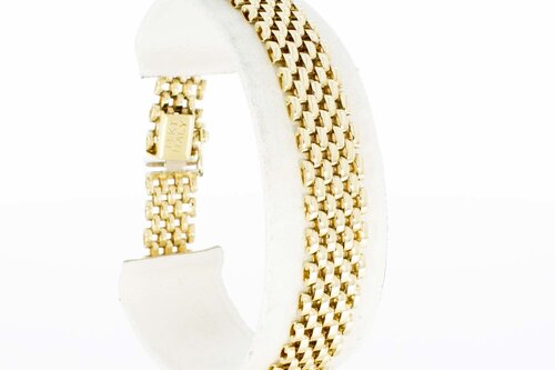 14 karaat gouden staafjes armband - 19,1 cm